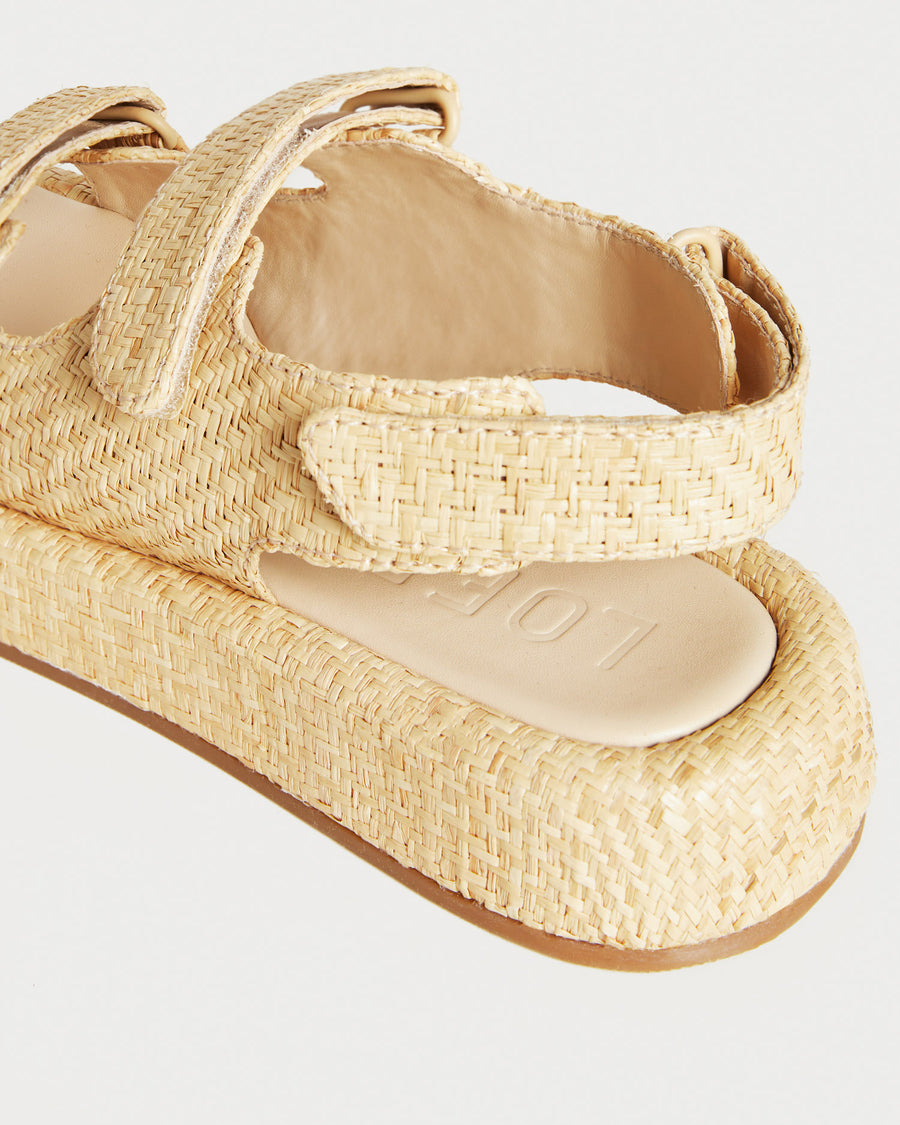 Loeffler Randall | Blaise Natural Platform Sandal I Flat Sandals I Footwear