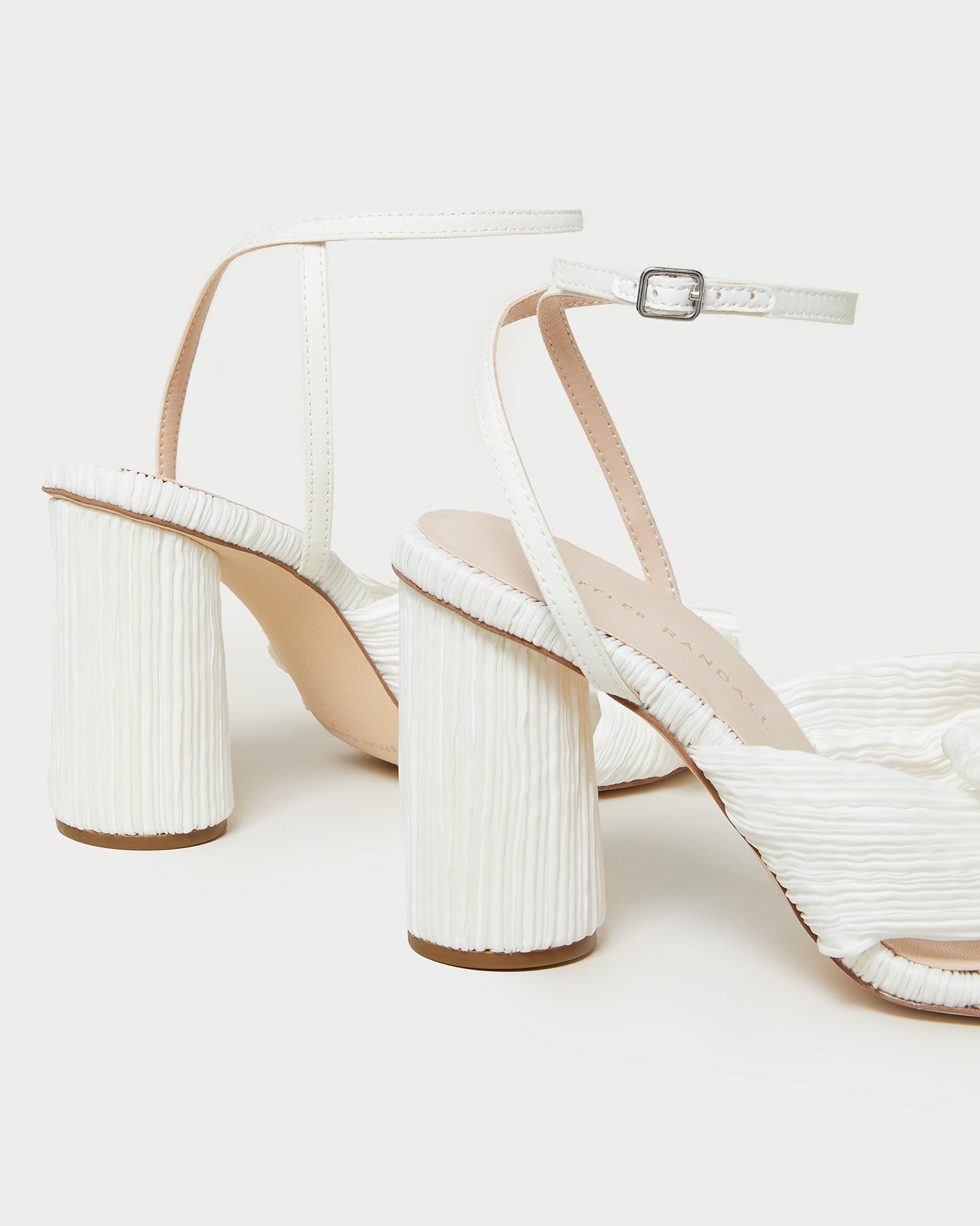 su.cheny 3” 4” heels white ivory silk lace Closed toe pumps Wedding Bridal  shoes | eBay