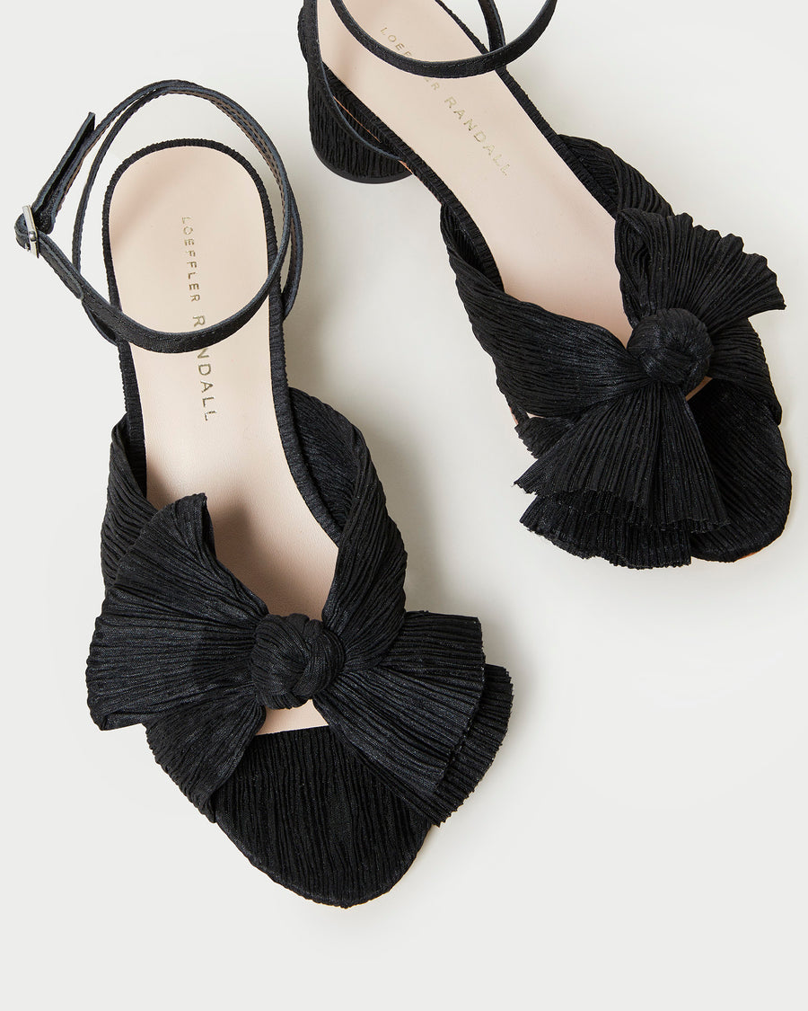 Loeffler Randall Dahlia Bow Low Heel with Ankle Heeled Sandals