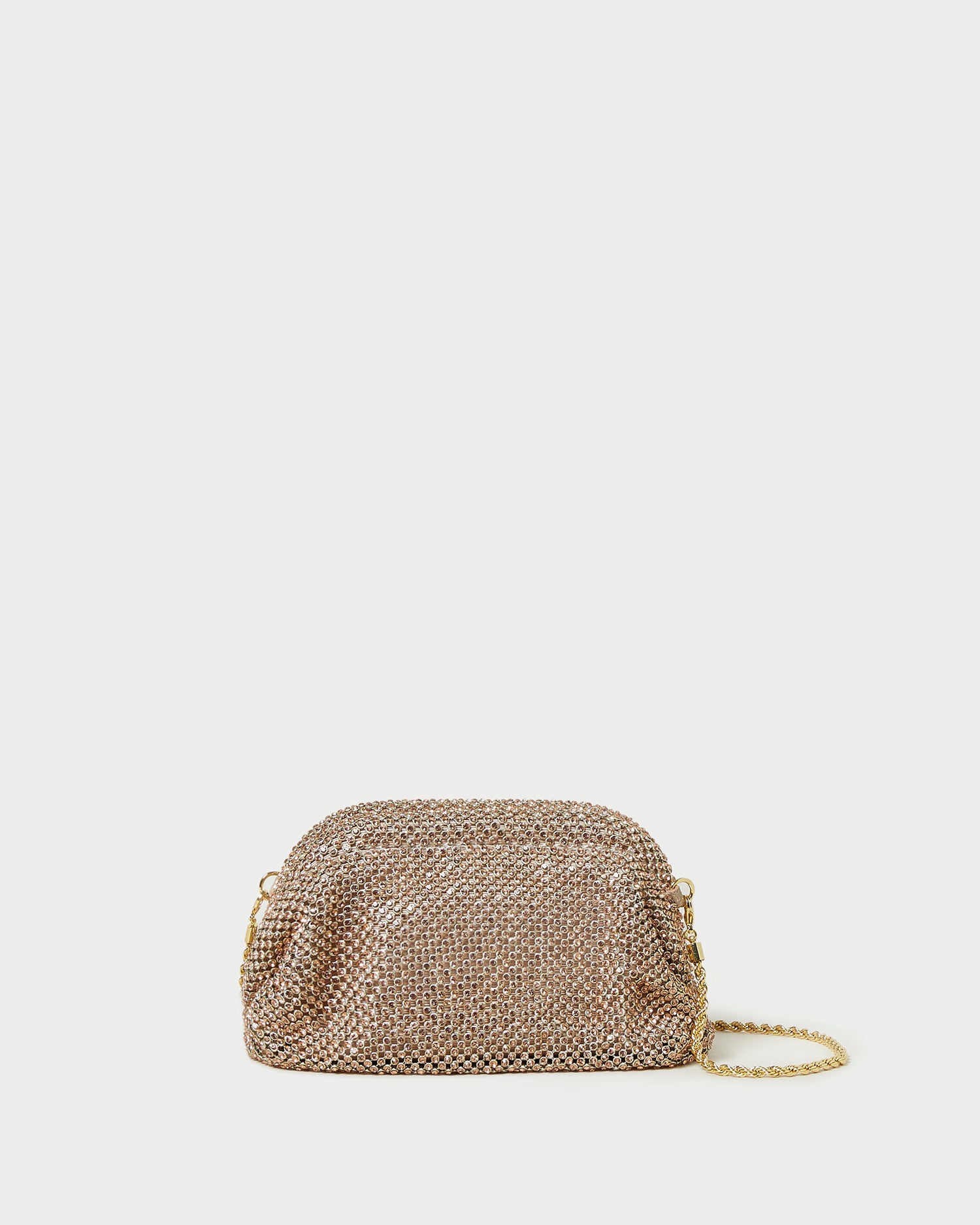 Medium Embellished Chain Pouchette Shoulder Bag