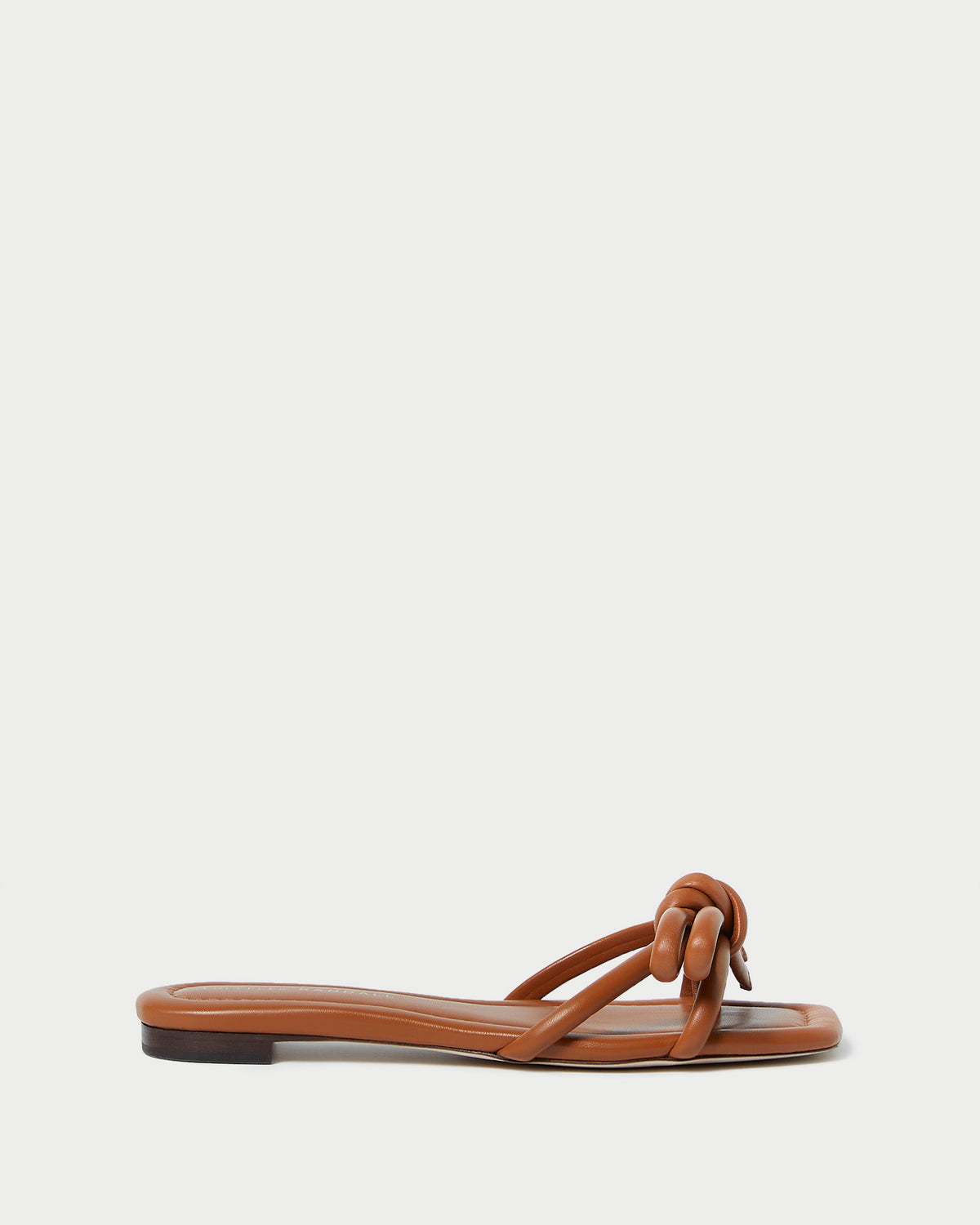 Hadley Timber Leather Bow Sandal in timber brown leather.