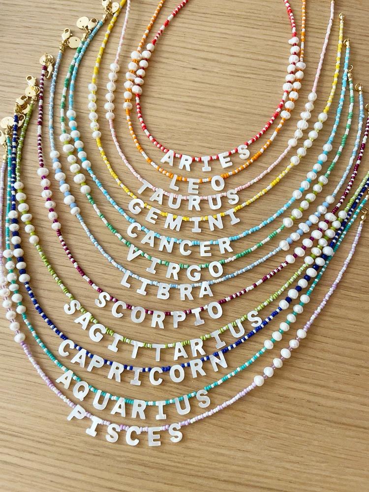 DLOB Beaded Horoscope Necklace