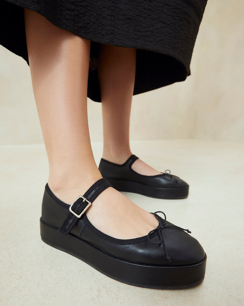 Leah Black Platform Mary Jane