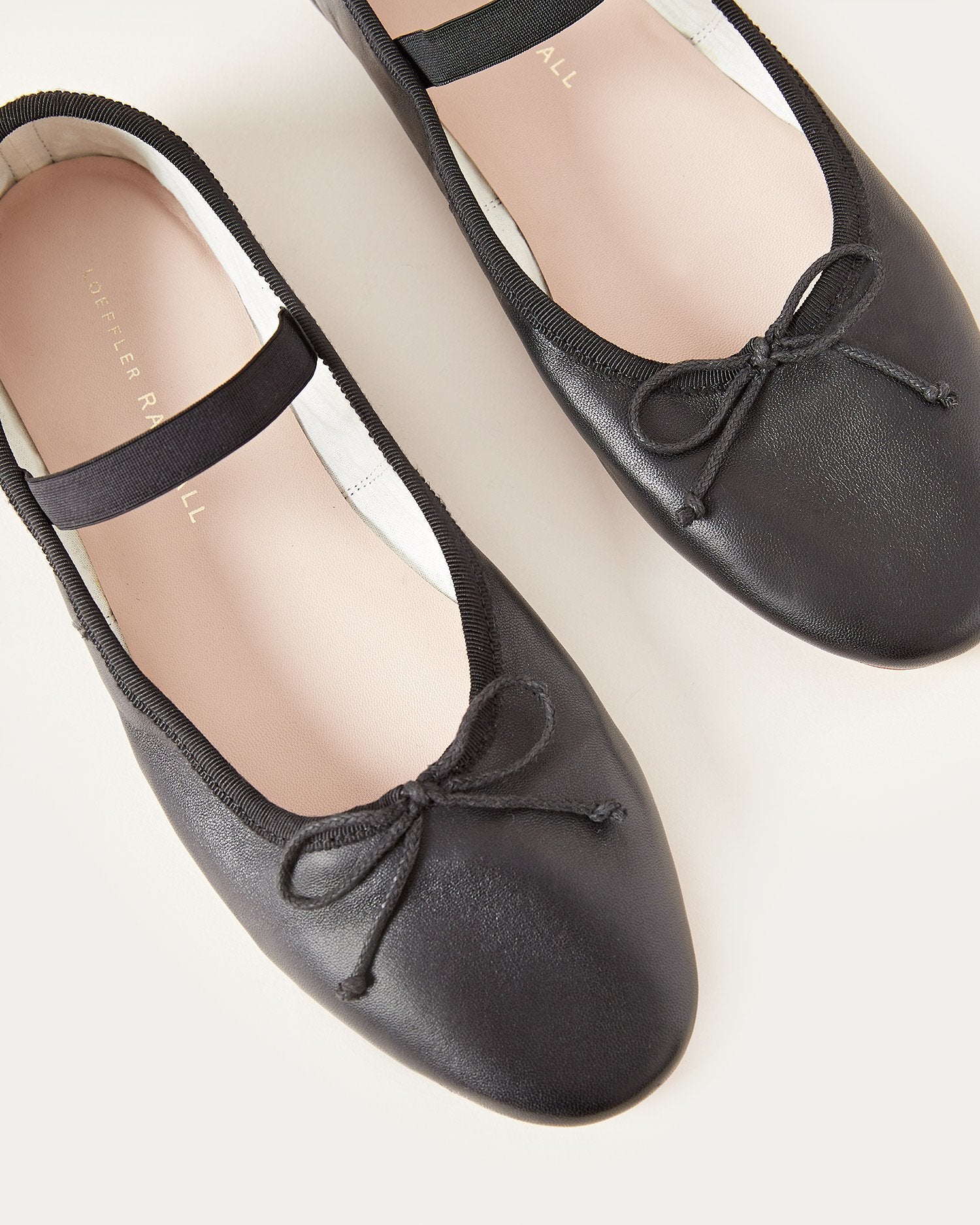 Loeffler | Leonie Black Leather Ballet Flat| Flats, Mules Clogs