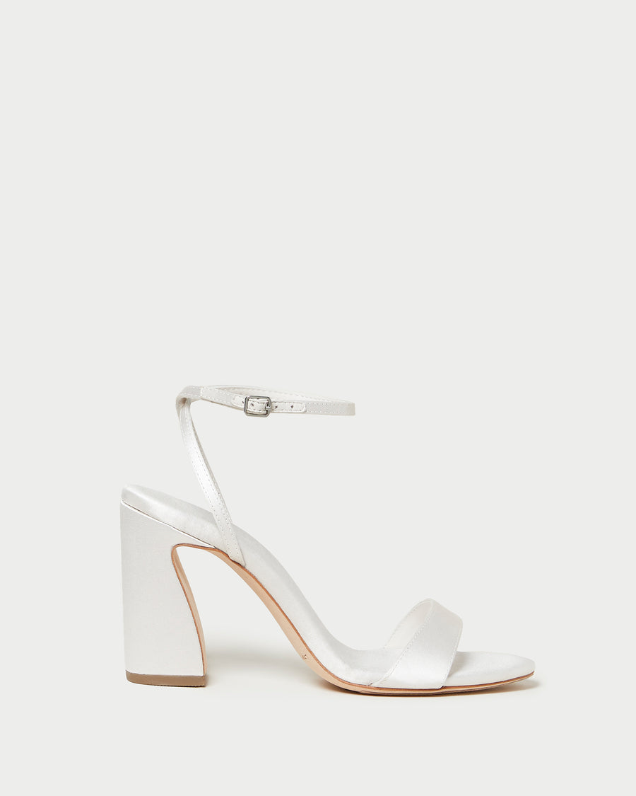 Loeffler Randall | Malia Cream Curved-Heel Sandal l Heeled Sandals l ...