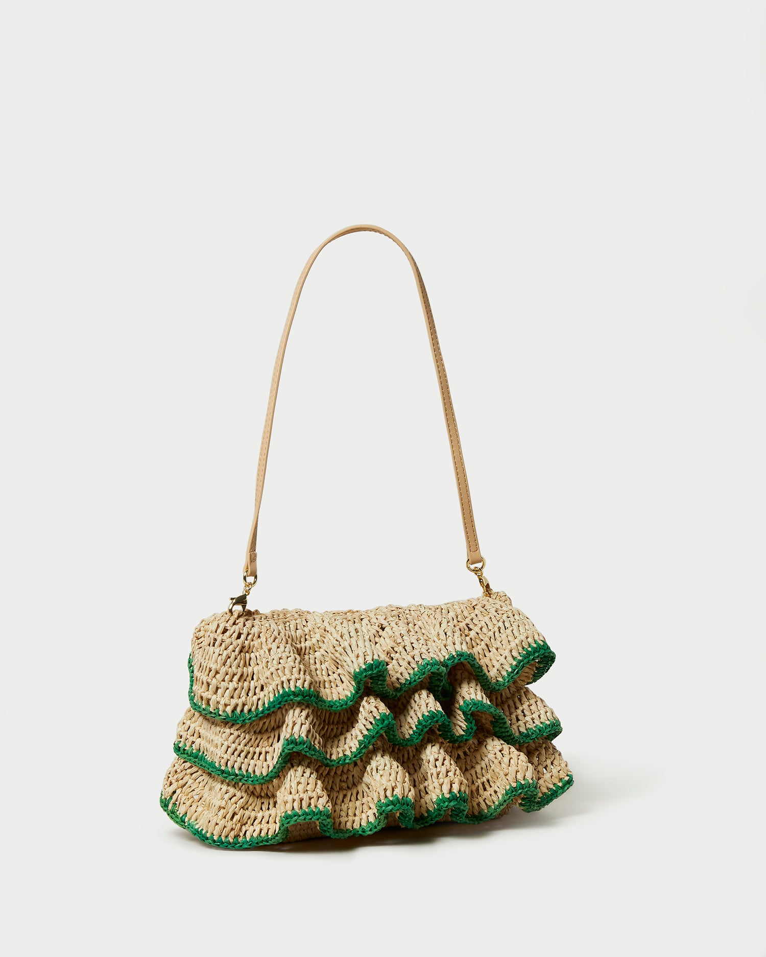 PRADA Crochet Ruffle Handbag in Black - More Than You Can Imagine