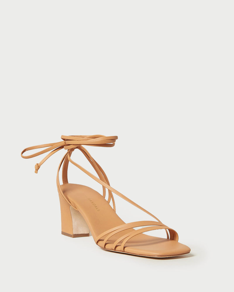 STRAPPY WRAP MID HEEL SANDAL