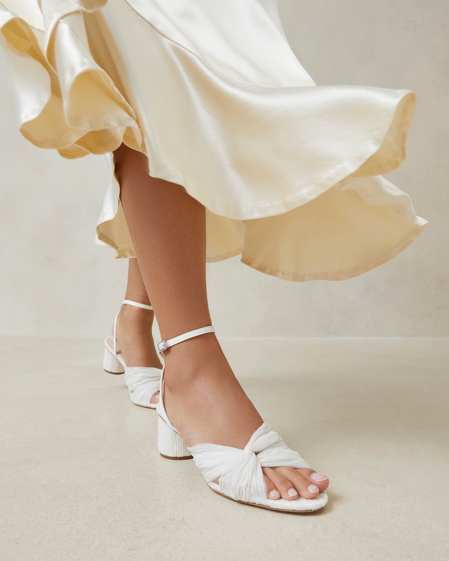 Loeffler Randall | Raegan Pearl Pleated Twist Heel I Heeled