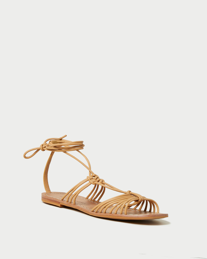Romy Honey Brown Lace-Up Sandal