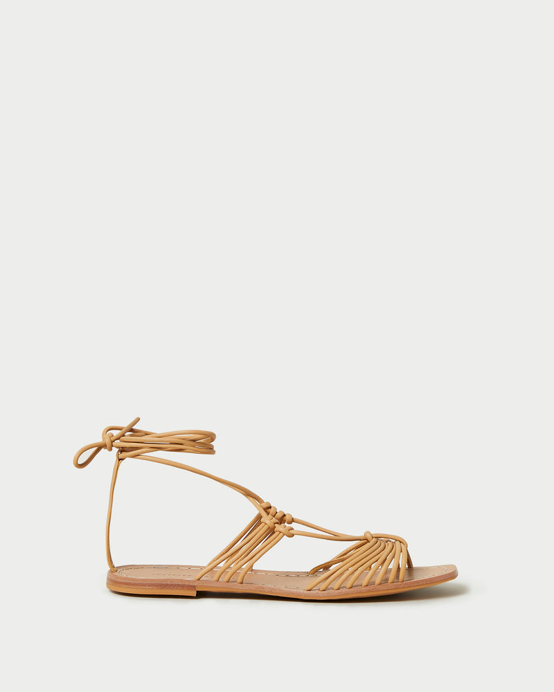 Romy Honey Brown Lace-Up Sandal