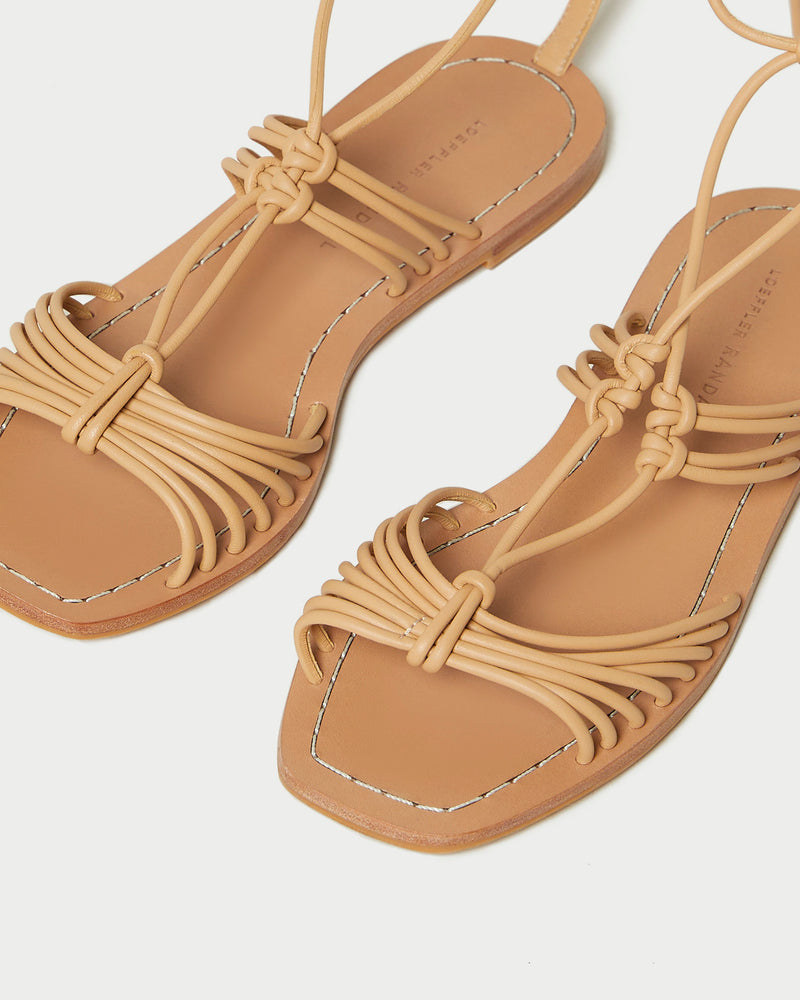 Romy Honey Brown Lace-Up Sandal