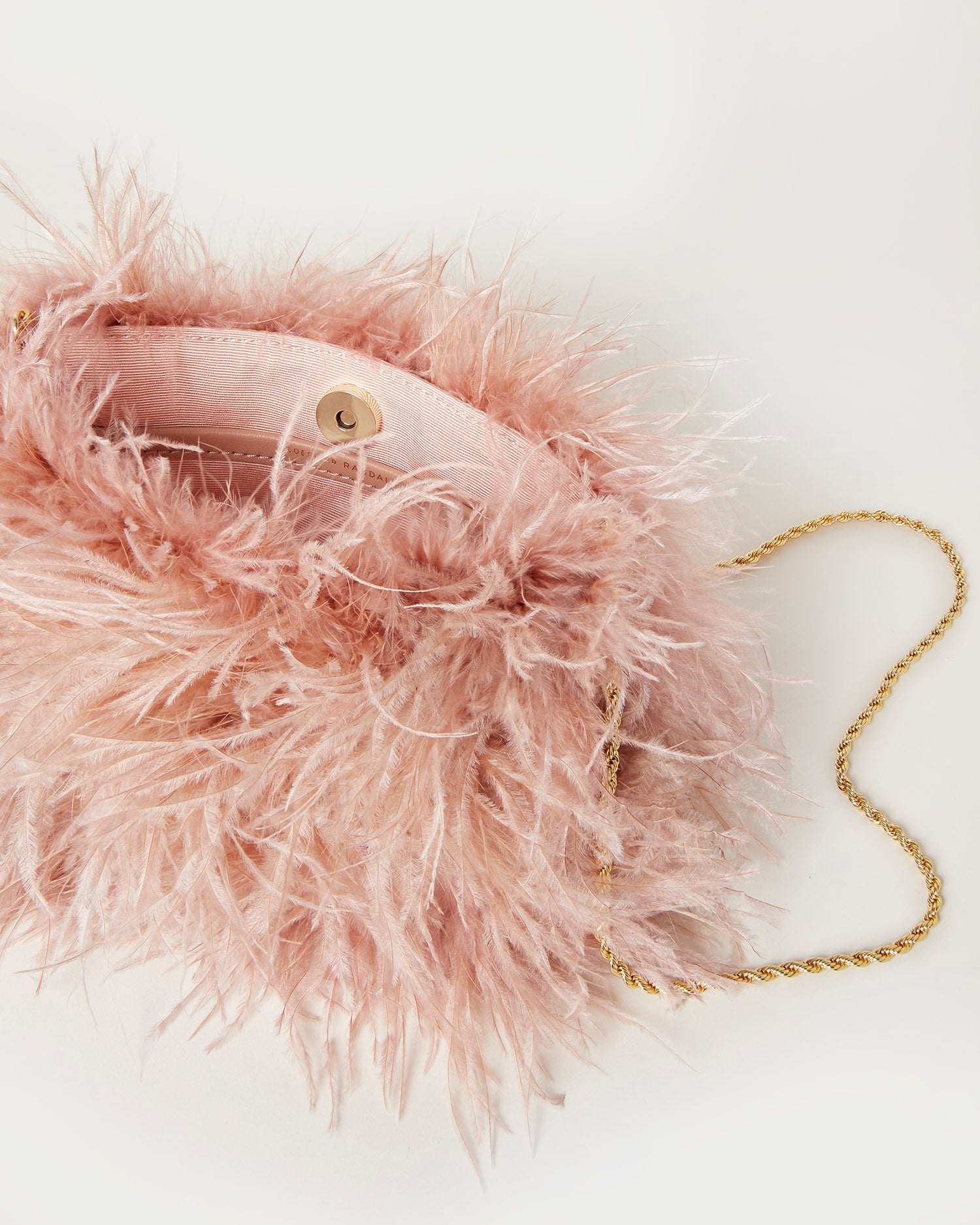 Loeffler Randall | Shop the Zahara Blush Mini Feather Pouchat